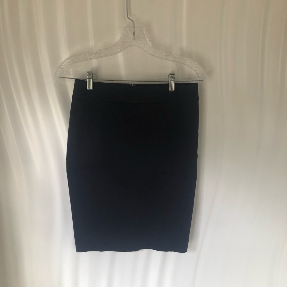 Navy blue pencil skirt